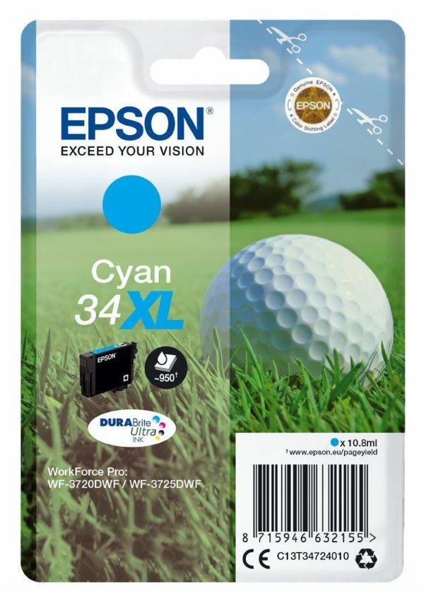 Inkoust Epson 34XL C13T34724010 cyan