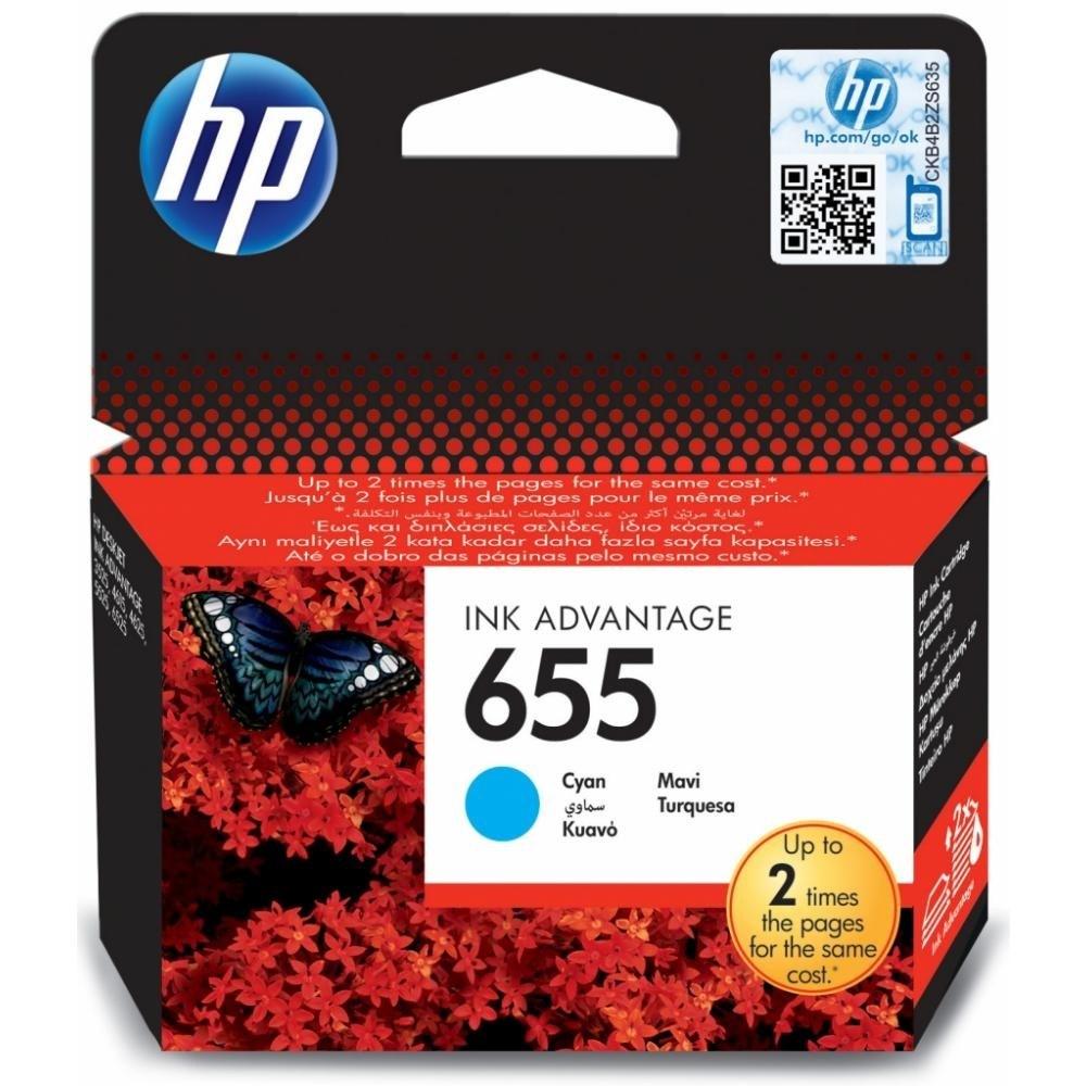Inkoust HP 655 CZ110AE cyan