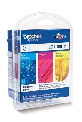 Inkoust Brother LC1100HYRBWBP CMY multipack 750K