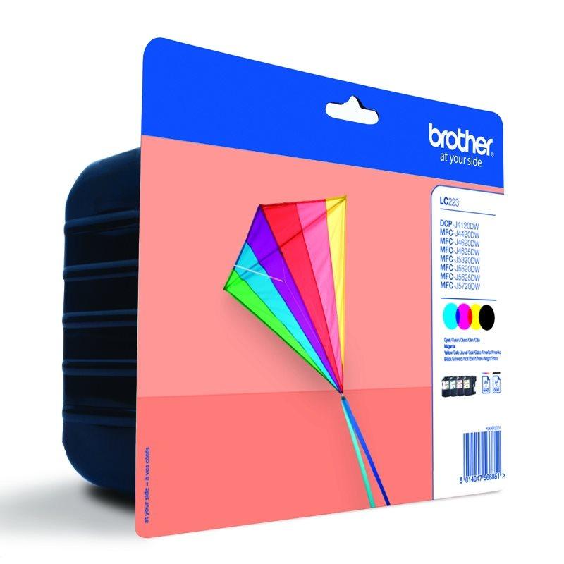 Inkoust Brother LC-223 VALBP multipack 550K