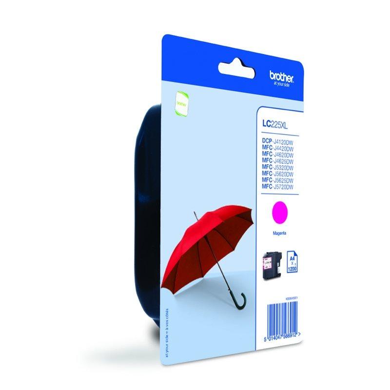 Inkoust Brother LC225XLM magenta 1200K