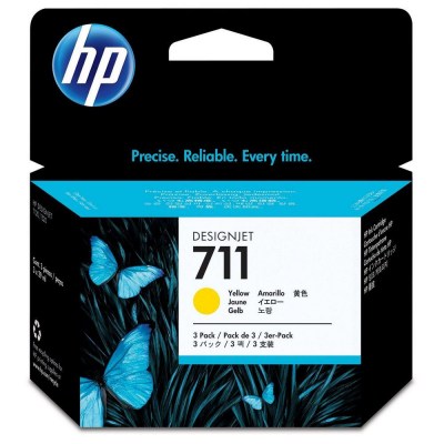 Inkoust HP 711 CZ136A yellow 3-pack