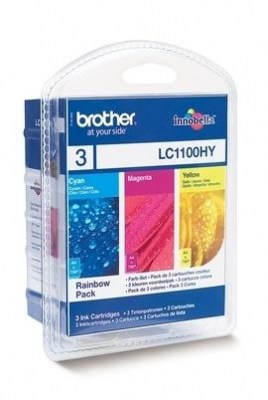 Inkoust Brother LC1100HYRBWBP CMY multipack 750K