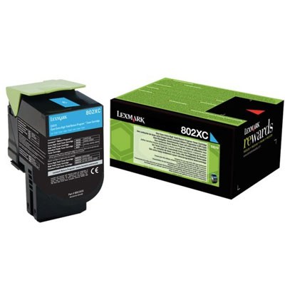 Toner Lexmark 802XC cyan return 80C2XC0