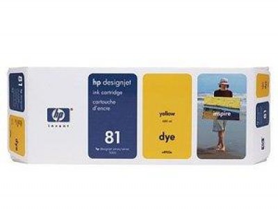 Inkoust HP 81 C4933A yellow